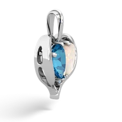 London Topaz Two Become One 14K White Gold pendant P5330