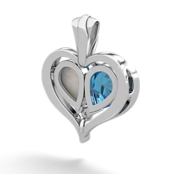 London Topaz Two Become One 14K White Gold pendant P5330