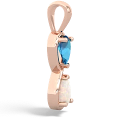 London Topaz Infinity 14K Rose Gold pendant P5050