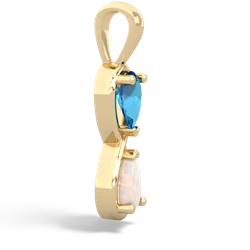 London Topaz Infinity 14K Yellow Gold pendant P5050