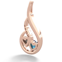 London Topaz Keepsake Curves 14K Rose Gold pendant P5450