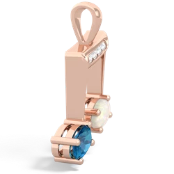 London Topaz Color Of Music 14K Rose Gold pendant P3334