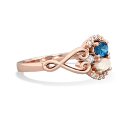 London Topaz Love Nest 14K Rose Gold ring R5860