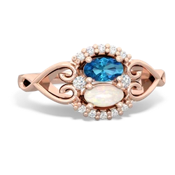 London Topaz Love Nest 14K Rose Gold ring R5860