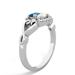 London Topaz Love Nest 14K White Gold ring R5860