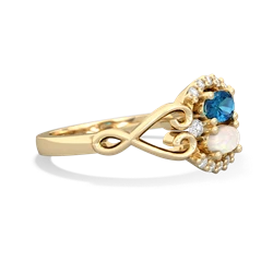 London Topaz Love Nest 14K Yellow Gold ring R5860