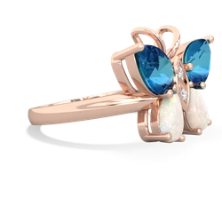 London Topaz Butterfly 14K Rose Gold ring R2215