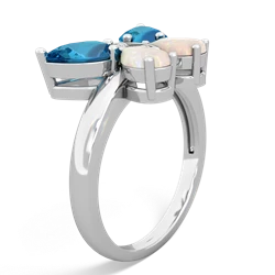 London Topaz Butterfly 14K White Gold ring R2215