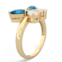 London Topaz Butterfly 14K Yellow Gold ring R2215