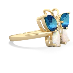 London Topaz Butterfly 14K Yellow Gold ring R2215