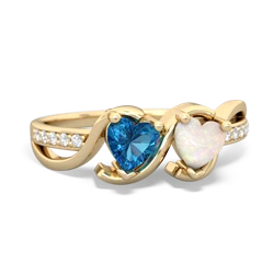 London Topaz Side By Side 14K Yellow Gold ring R3090