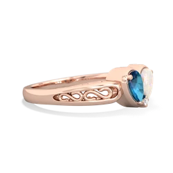 London Topaz Filligree 'One Heart' 14K Rose Gold ring R5070