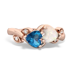 London Topaz Floral Elegance 14K Rose Gold ring R5790