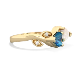 London Topaz Floral Elegance 14K Yellow Gold ring R5790