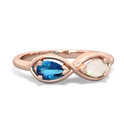 London Topaz Infinity 14K Rose Gold ring R5050