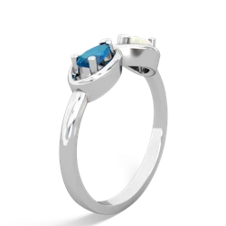 London Topaz Infinity 14K White Gold ring R5050