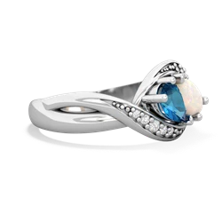 London Topaz Summer Winds 14K White Gold ring R5342