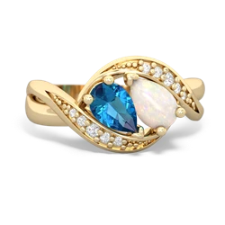 London Topaz Summer Winds 14K Yellow Gold ring R5342