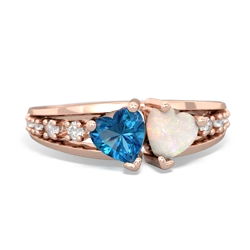 London Topaz Heart To Heart 14K Rose Gold ring R3342