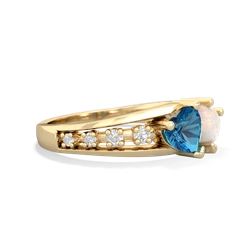 London Topaz Heart To Heart 14K Yellow Gold ring R3342