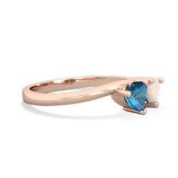 London Topaz Sweethearts 14K Rose Gold ring R5260