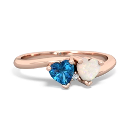 London Topaz Sweethearts 14K Rose Gold ring R5260