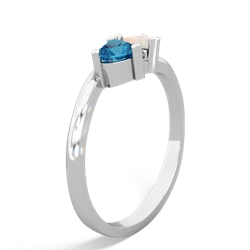 London Topaz Sweethearts 14K White Gold ring R5260