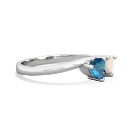 London Topaz Sweethearts 14K White Gold ring R5260