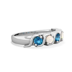 London Topaz Anniversary Band 14K White Gold ring R2089