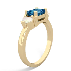 London Topaz Three Stone 14K Yellow Gold ring R5235