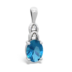 London Topaz Links 14K White Gold pendant P4032