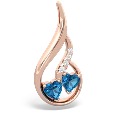 London Topaz Keepsake Curves 14K Rose Gold pendant P5450