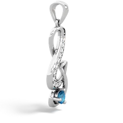 London Topaz G-Clef Music 14K White Gold pendant P5830