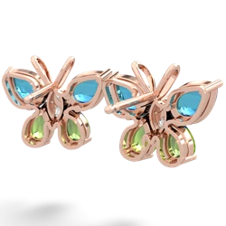 London Topaz Butterfly 14K Rose Gold earrings E2215