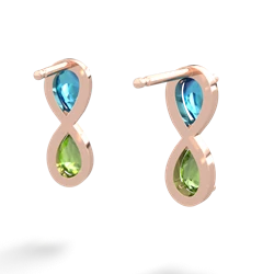 London Topaz Infinity 14K Rose Gold earrings E5050