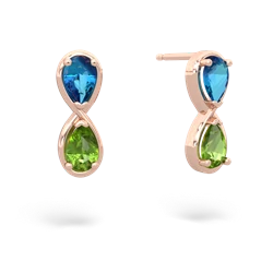 London Topaz Infinity 14K Rose Gold earrings E5050