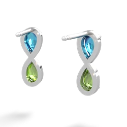 London Topaz Infinity 14K White Gold earrings E5050