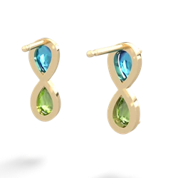 London Topaz Infinity 14K Yellow Gold earrings E5050