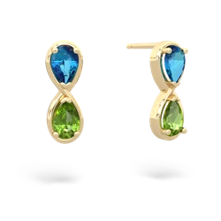 London Topaz Infinity 14K Yellow Gold earrings E5050