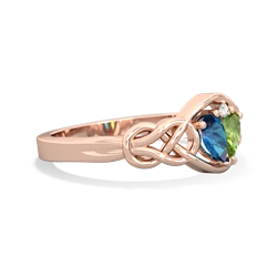 London Topaz Celtic Love Knot 14K Rose Gold ring R5420