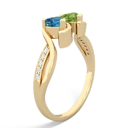 London Topaz Side By Side 14K Yellow Gold ring R3090