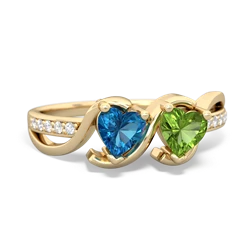 London Topaz Side By Side 14K Yellow Gold ring R3090