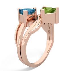 London Topaz Split Band Swirl 14K Rose Gold ring R2341