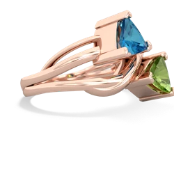 London Topaz Split Band Swirl 14K Rose Gold ring R2341