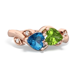 London Topaz Floral Elegance 14K Rose Gold ring R5790