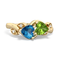 London Topaz Floral Elegance 14K Yellow Gold ring R5790