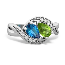 London Topaz Summer Winds 14K White Gold ring R5342