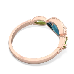 London Topaz Milgrain Marquise 14K Rose Gold ring R5700