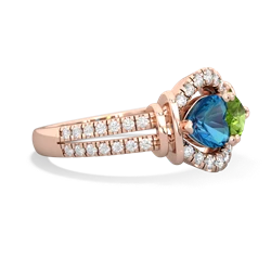 London Topaz Art-Deco Keepsake 14K Rose Gold ring R5630