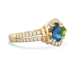 London Topaz Art-Deco Keepsake 14K Yellow Gold ring R5630